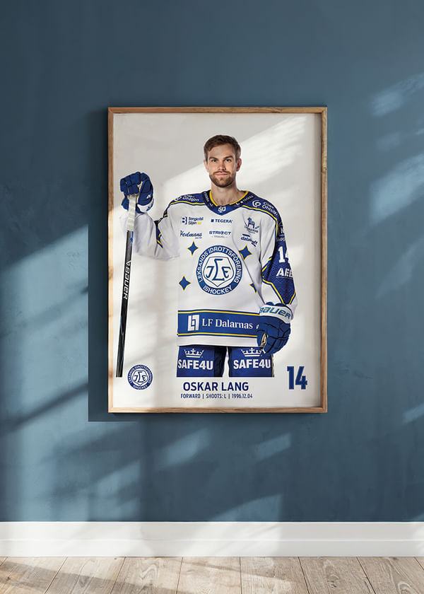 Poster Oskar Lang #14 Leksands IF 2025/2026 crossfade