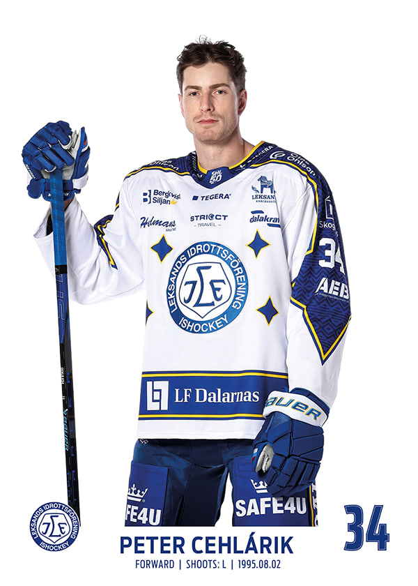 Poster Peter Cehlárik #34 Leksands IF 2025/2026