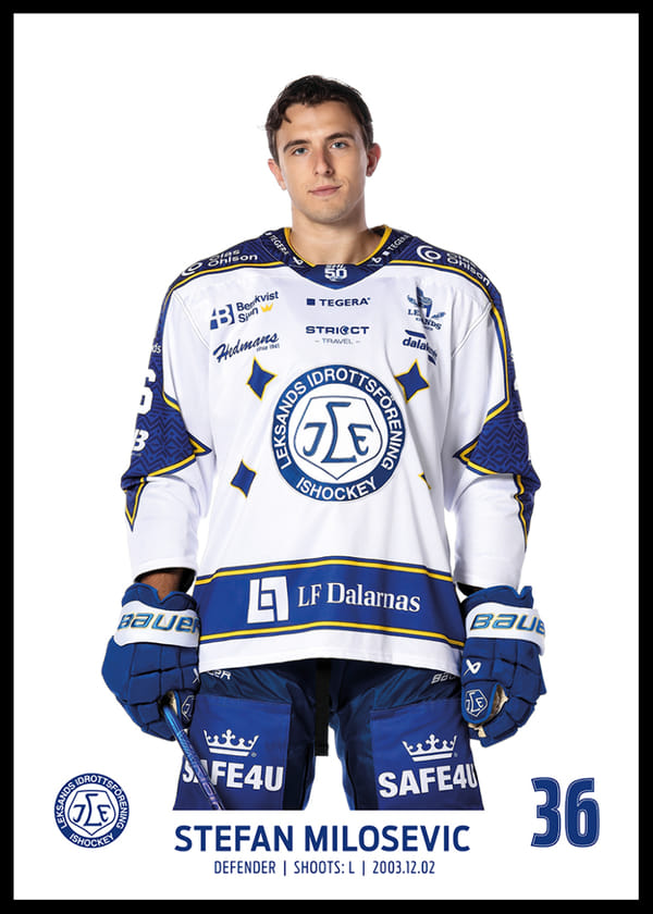 Poster Stefan Milosevic #36 Leksands IF 2025/2026
