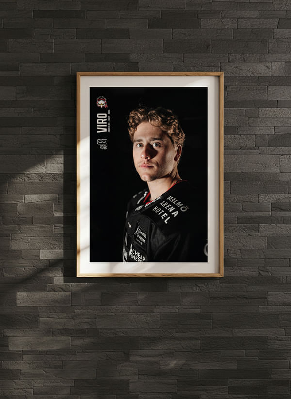Poster Eemil Viro #6 Malmö Redhawks 2025/2026 crossfade
