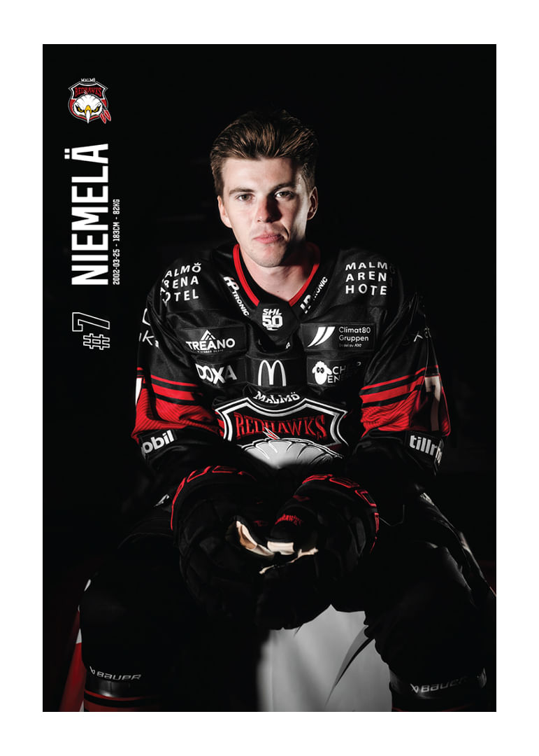 Topi Niemelä #7 Malmö Redhawks 2025/2026-12