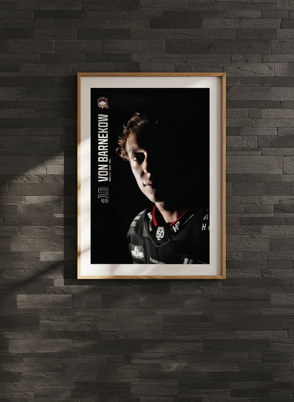 Poster William Von Barnekow #10 Malmö Redhawks 2025/2026 crossfade