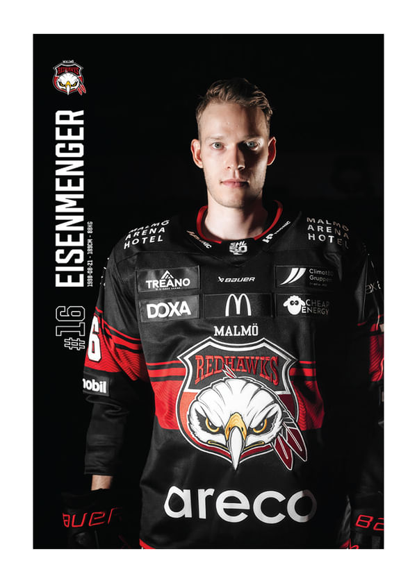 Poster Maximilian Eisenmenger #16 Malmö Redhawks 2025/2026