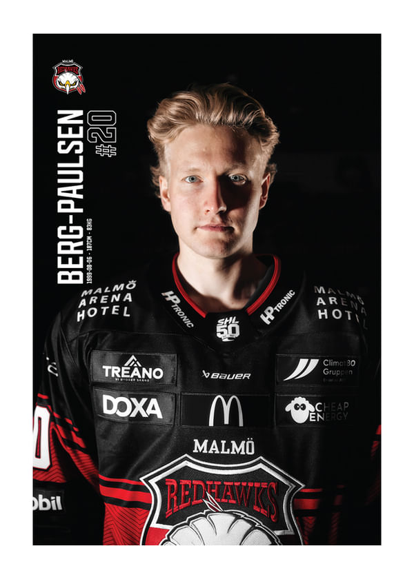 Poster Thomas Berg Paulsen #20 Malmö Redhawks 2025/2026