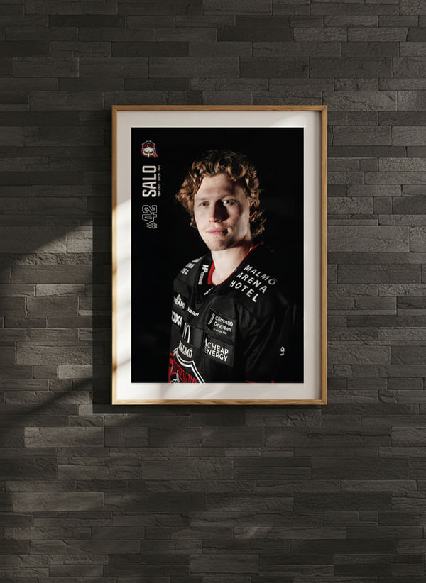 Poster Robin Salo #42 Malmö Redhawks 2025/2026 crossfade