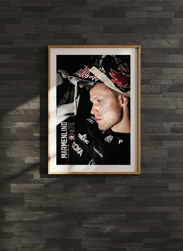 Poster Daniel Marmenlind #72 Malmö Redhawks 2025/2026 crossfade