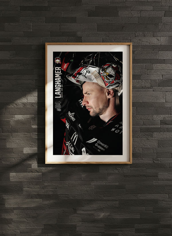 Poster Marek Langhamer #94 Malmö Redhawks 2025/2026 crossfade