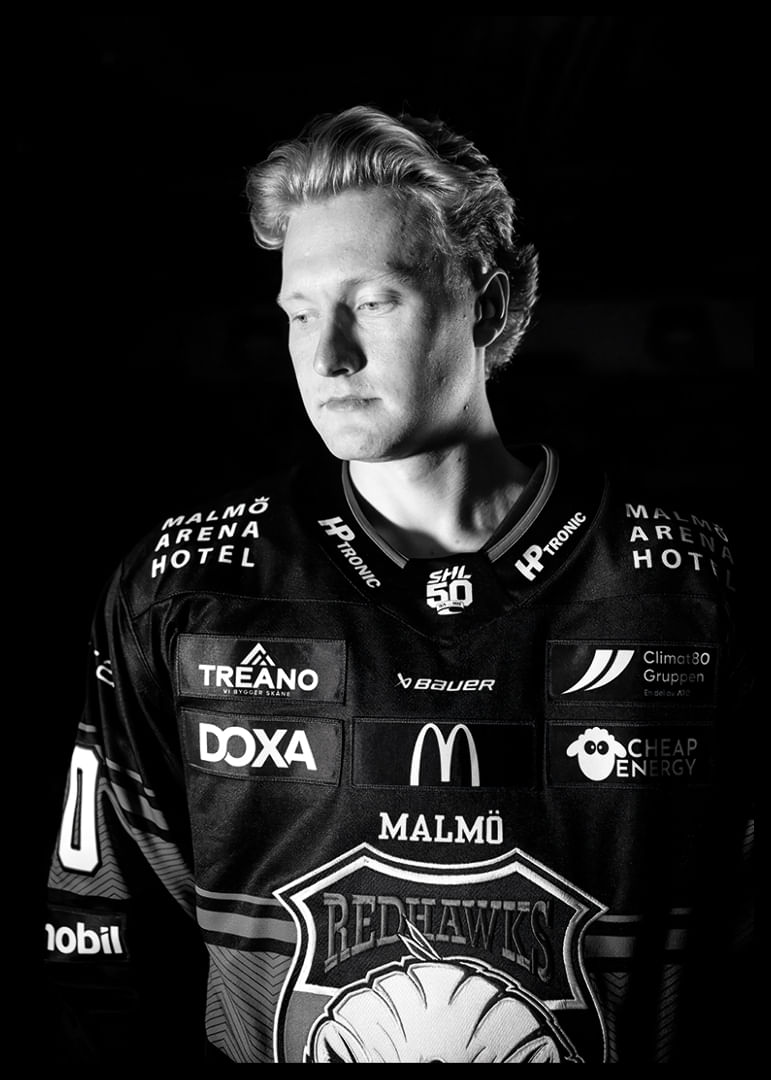  Thomas Berg Paulsen #20 Malmö Redhawks B&W 2025/2026-12