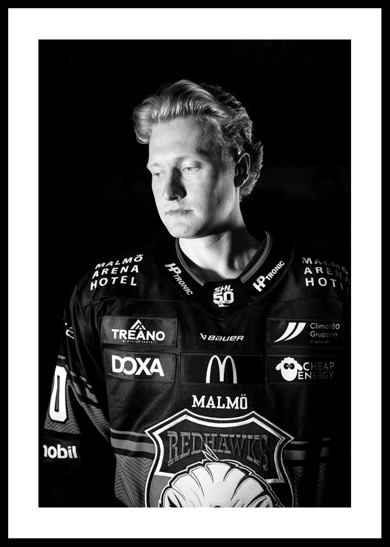  Thomas Berg Paulsen #20 Malmö Redhawks B&W 2025/2026-12