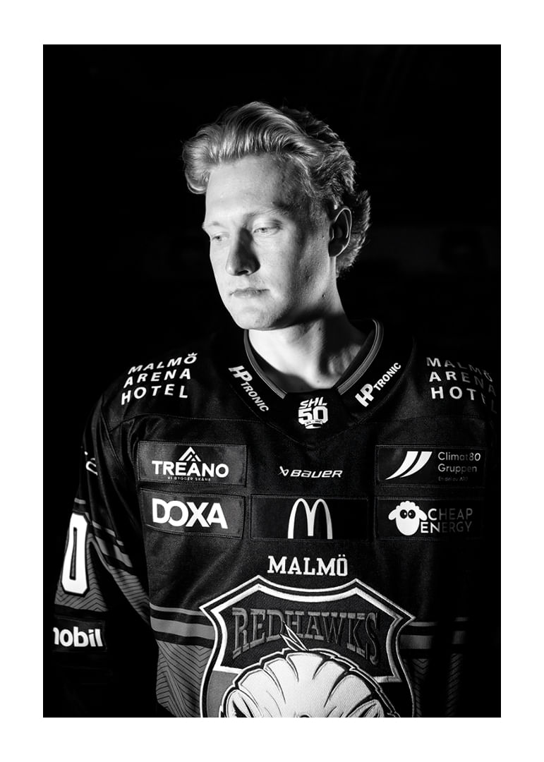  Thomas Berg Paulsen #20 Malmö Redhawks B&W 2025/2026-12