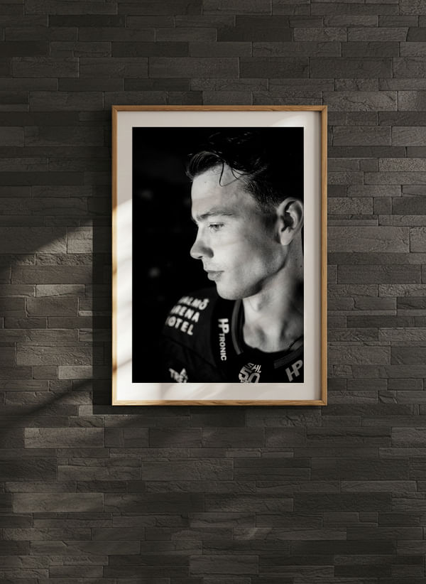 Poster Joseph Berger #41 Malmö Redhawks B&W 2025/2026 crossfade