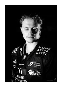 Lauri Pajuniemi #48 Malmö Redhawks B&W 2025/2026-1