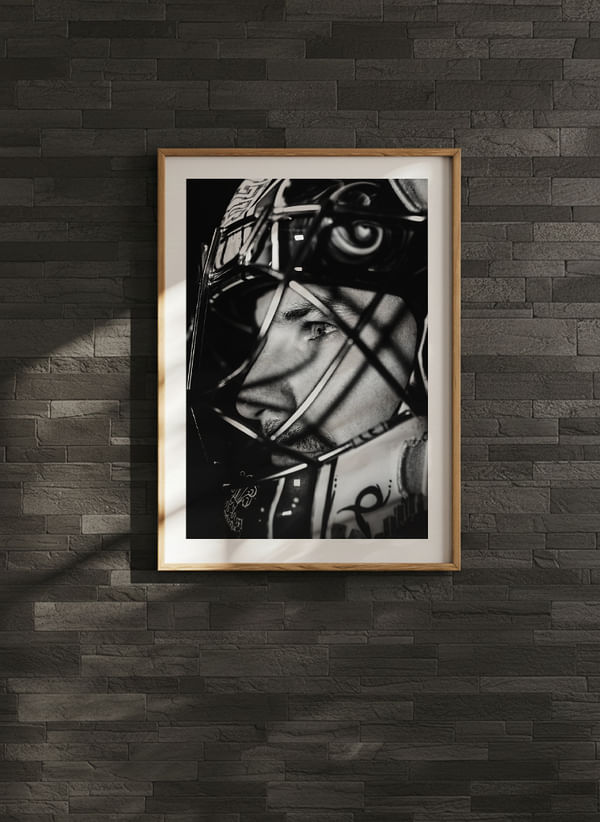 Poster Marek Langhamer #94 Malmö Redhawks B&W 2025/2026 crossfade