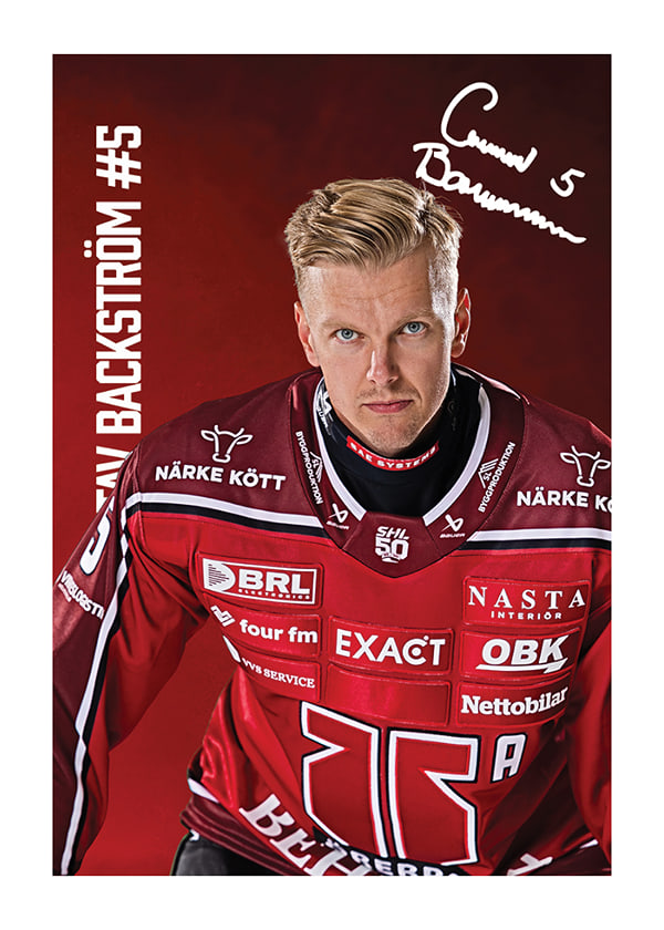 Poster Gustav Bäckström #5 Örebro Hockey 2025/2026