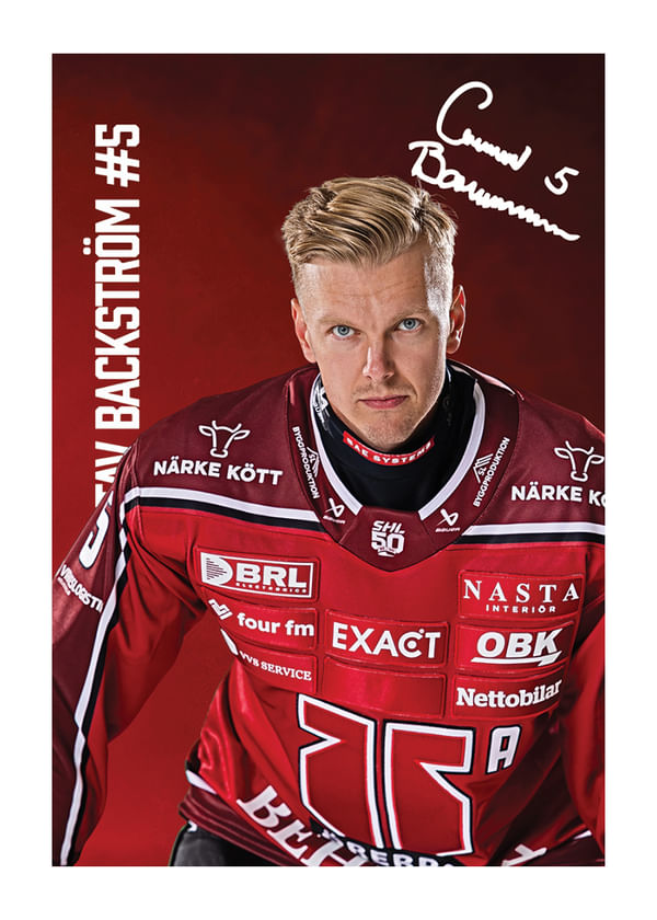 Poster Gustav Bäckström #5 Örebro Hockey 2025/2026