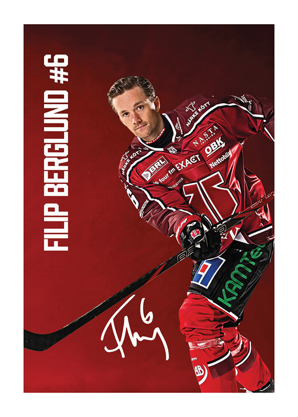 Poster Filip Berglund #6 Örebro Hockey 2025/2026
