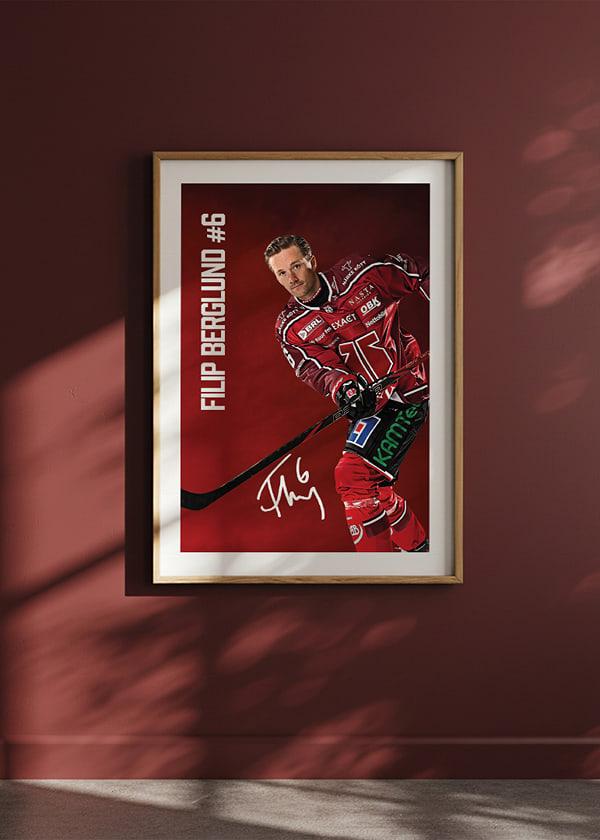 Poster Filip Berglund #6 Örebro Hockey 2025/2026 crossfade