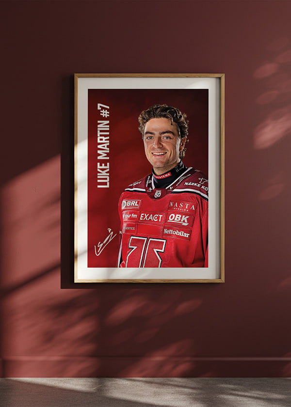 Poster Luke Martin #7 Örebro Hockey 2025/2026 crossfade