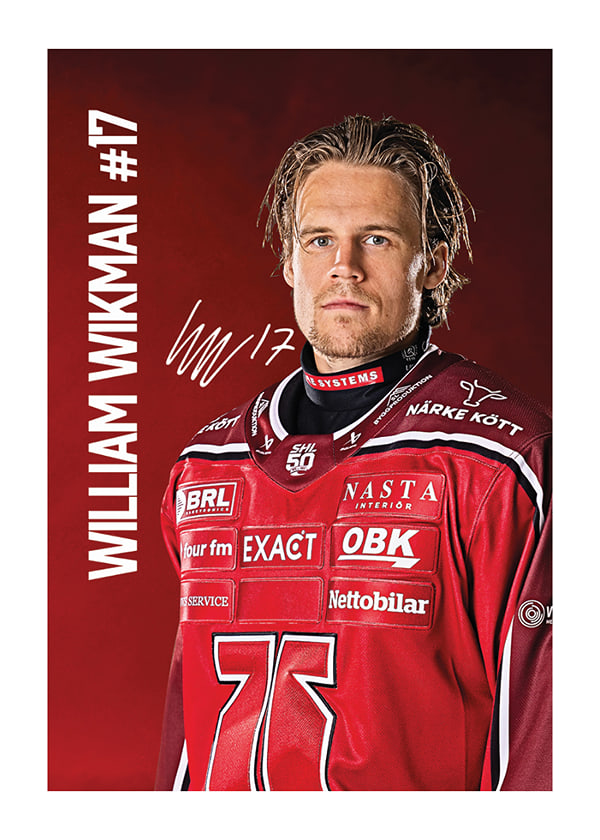Poster William Wikman #17 Örebro Hockey 2025/2026