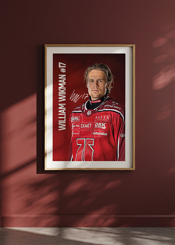 Poster William Wikman #17 Örebro Hockey 2025/2026 crossfade
