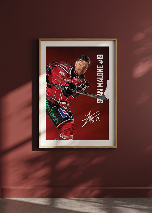 Poster Sean Malone #19 Örebro Hockey 2025/2026 crossfade