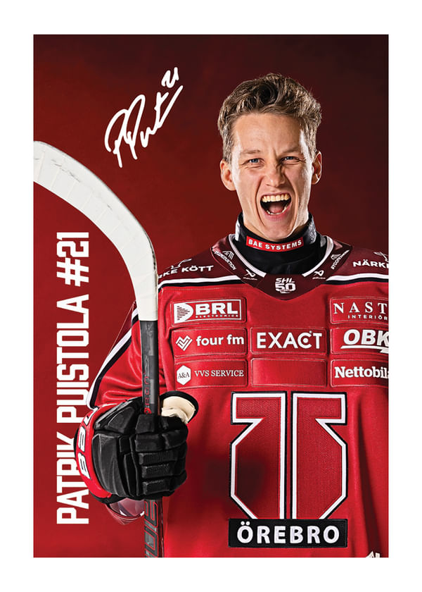 Poster Patrik Puistola #21 Örebro Hockey 2025/2026