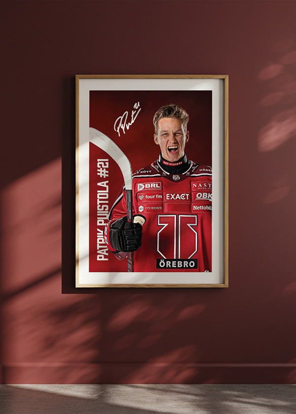 Poster Patrik Puistola #21 Örebro Hockey 2025/2026 crossfade