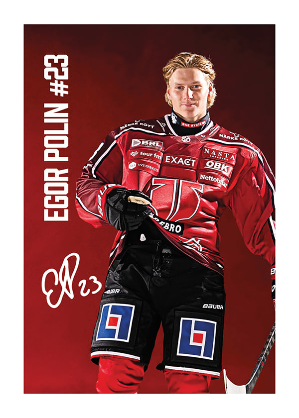 Poster Egor Polin #23 Örebro Hockey 2025/2026