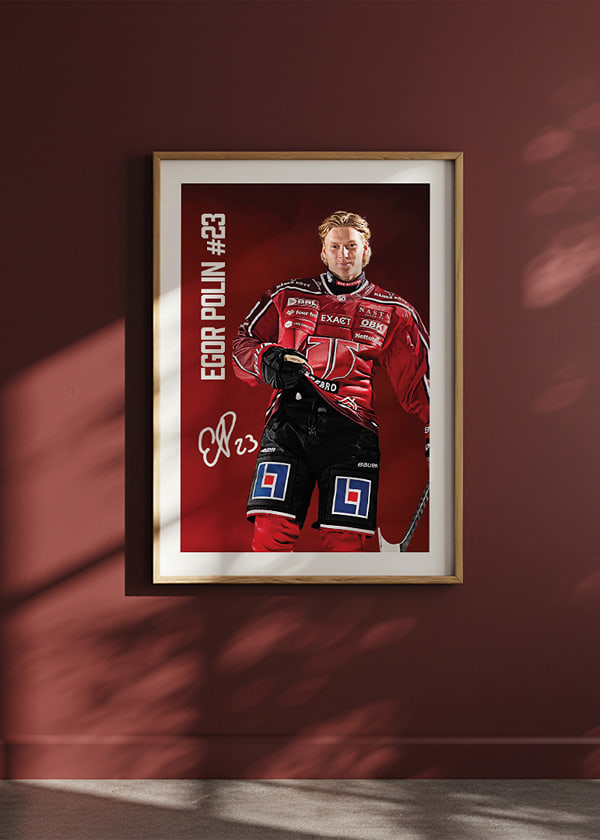 Poster Egor Polin #23 Örebro Hockey 2025/2026 crossfade
