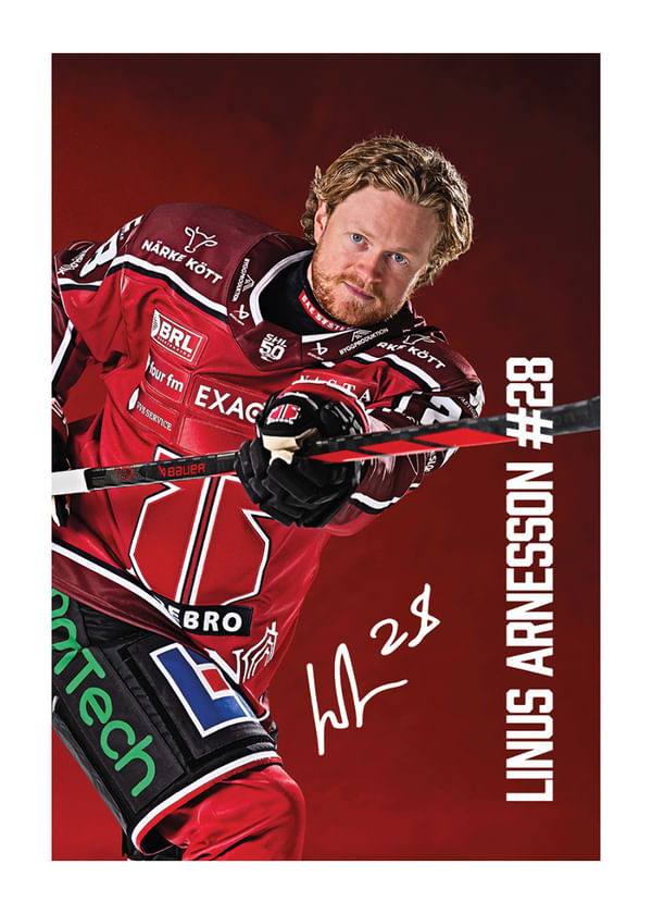 Poster Linus Arnesson #28 Örebro Hockey 2025/2026