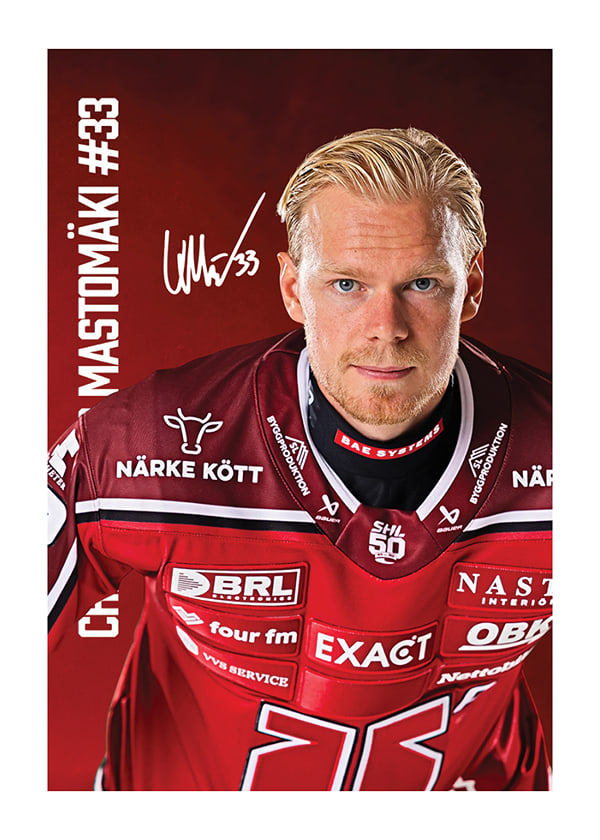 Poster Christopher Mastomäki #33 Örebro Hockey 2025/2026