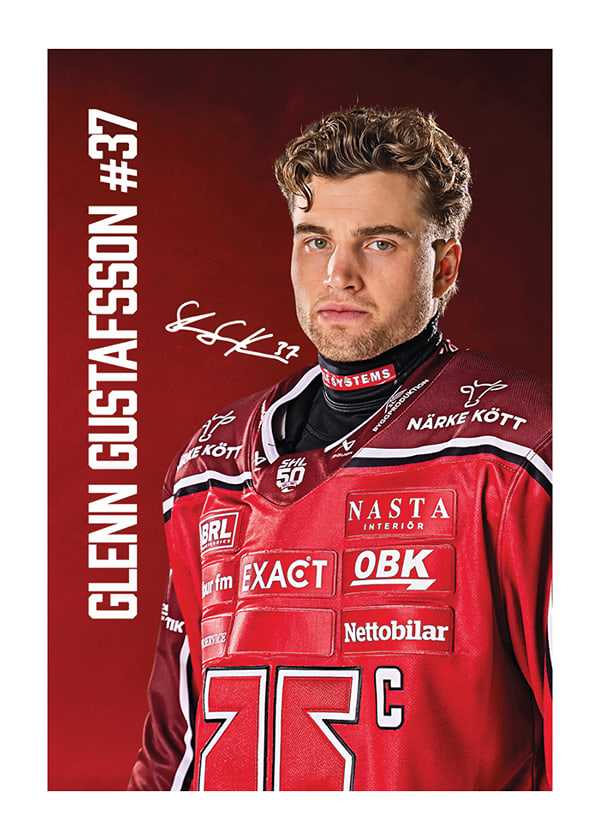 Poster Glenn Gustafsson #37 Örebro Hockey 2025/2026