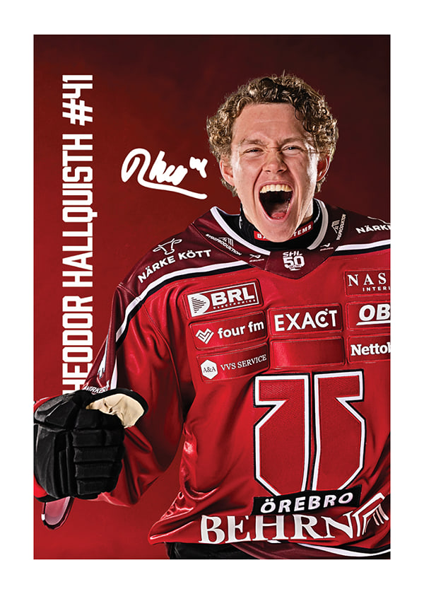 Poster Theodor Hallquisth #41 Örebro Hockey 2025/2026
