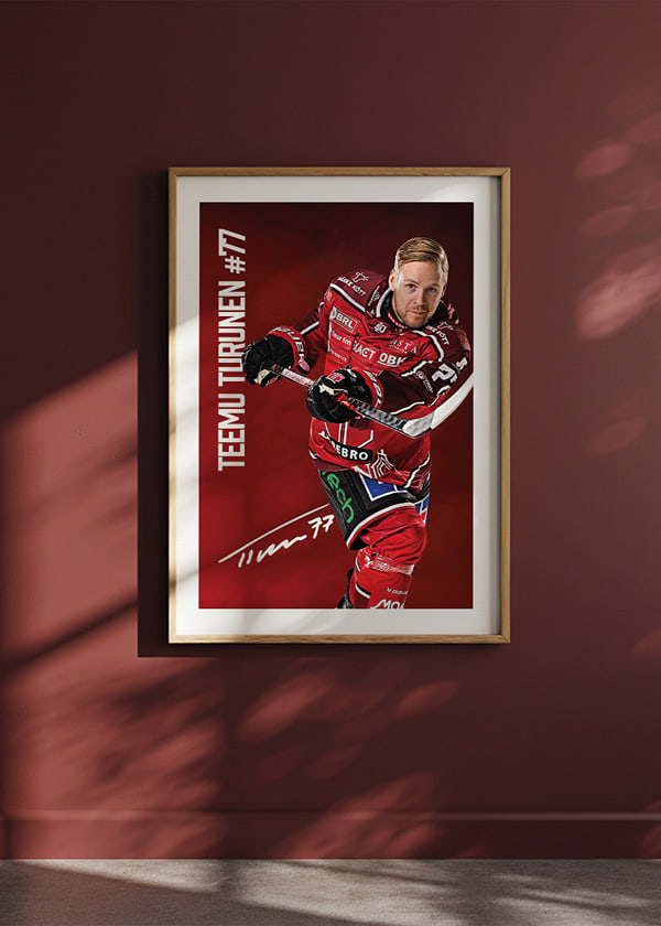 Poster Teemu Turunen #77 Örebro Hockey 2025/2026 crossfade
