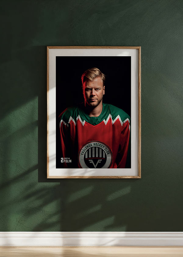 Poster Christian Folin #2 Frölunda HC 2025/2026 crossfade