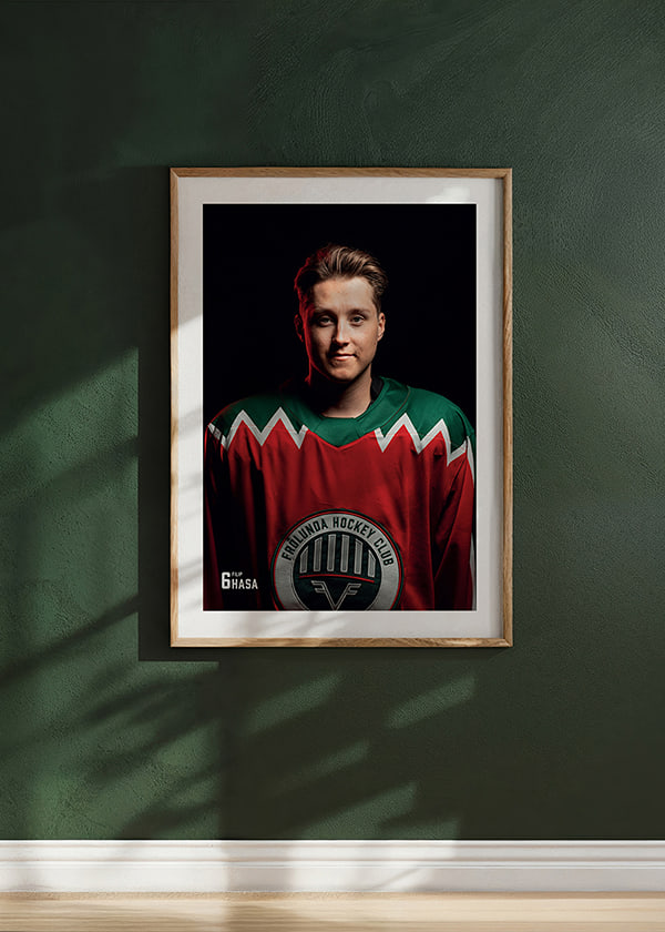 Poster Filip Hasa #6 Frölunda HC 2025/2026 crossfade