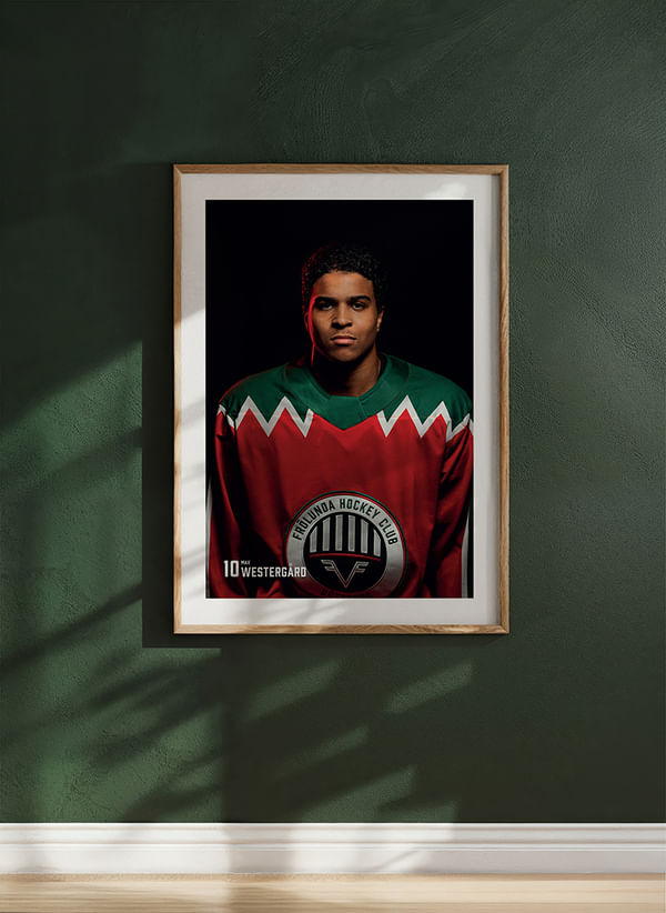 Poster Max Westergård #10 Frölunda HC 2025/2026 crossfade