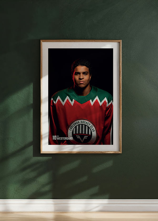 Poster Max Westergård #10 Frölunda HC 2025/2026 crossfade