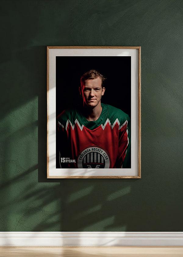 Poster Gustav Rydahl #15 Frölunda HC 2025/2026 crossfade