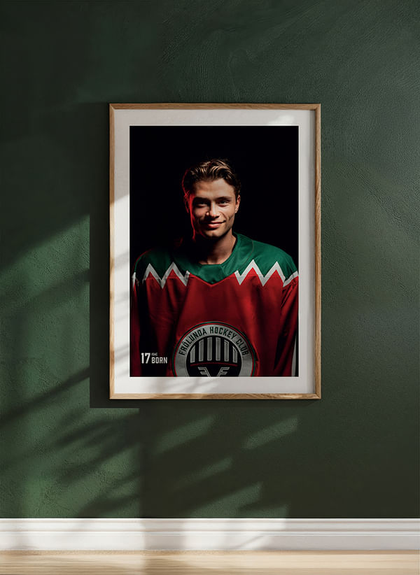 Poster Isac Born #17 Frölunda HC 2025/2026 crossfade