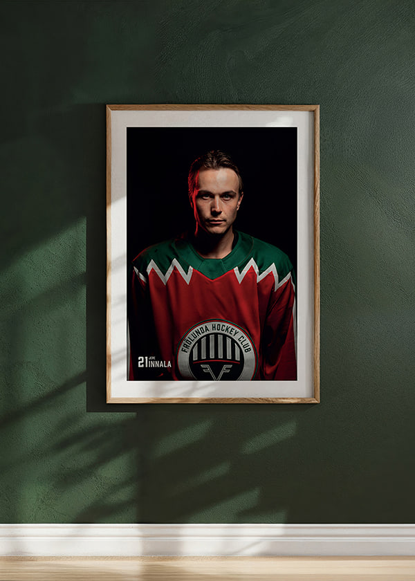 Poster Jere Innala #21 Frölunda HC 2025/2026 crossfade