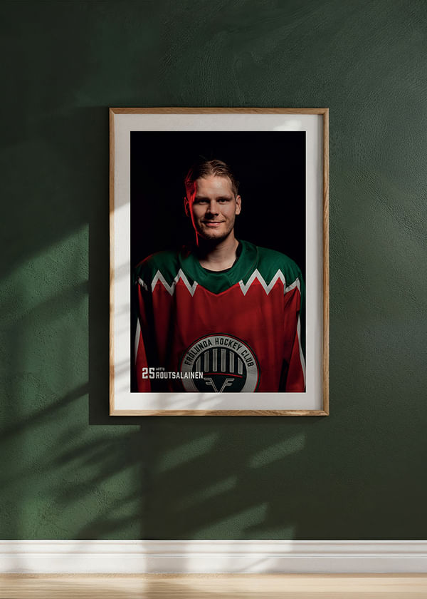 Poster Arttu Routsalainen #25 Frölunda HC 2025/2026 crossfade