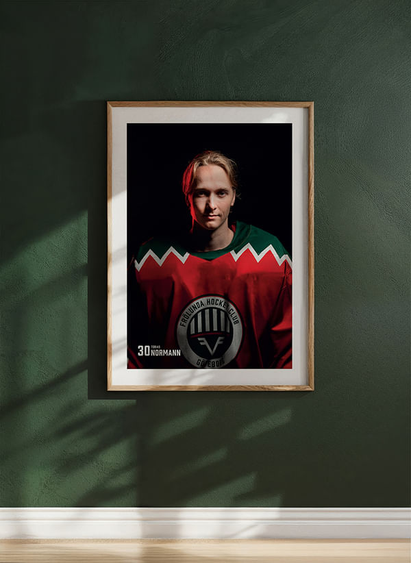 Poster Tobias Normann #30 Frölunda HC 2025/2026 crossfade
