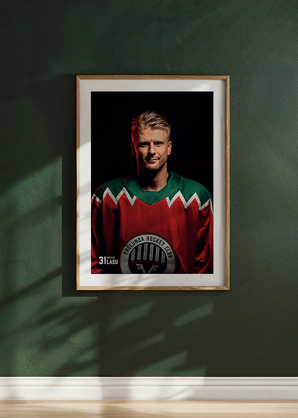 Poster Nicklas Lasu #31 Frölunda HC 2025/2026 crossfade