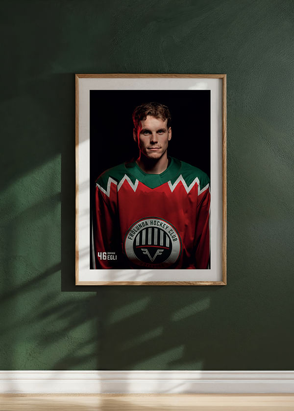 Poster Dominik Egli #46 Frölunda HC 2025/2026 crossfade