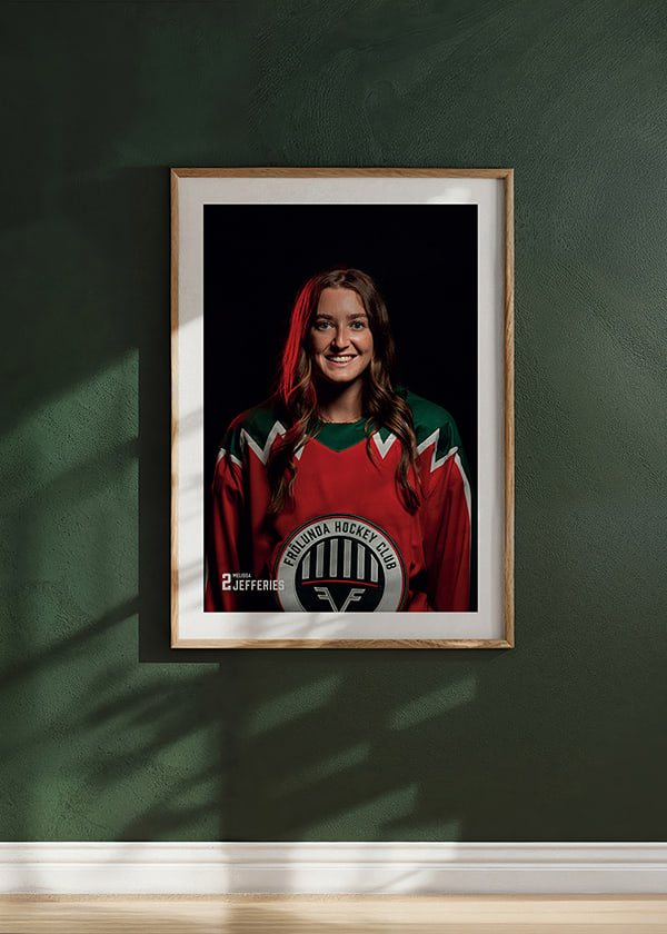 Poster Melissa Jefferies #2 Frölunda HC 2025/2026 crossfade