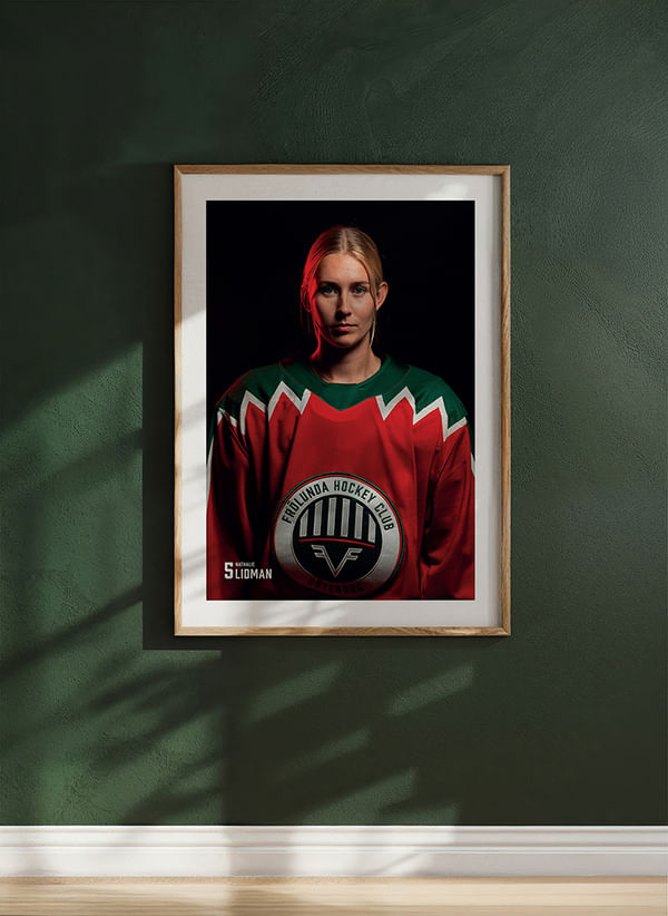 Poster Nathalie Lidman #5 Frölunda HC 2025/2026 crossfade