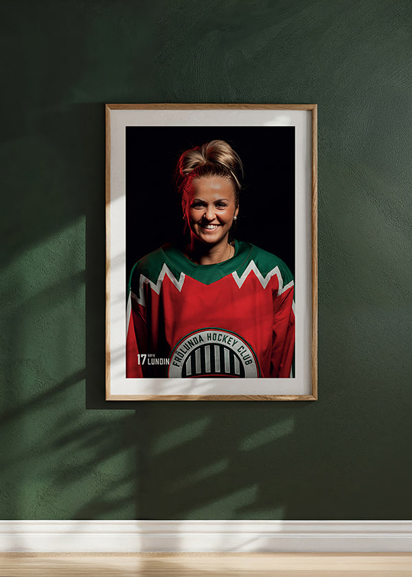 Poster Sofie Lundin #17 Frölunda HC 2025/2026 crossfade