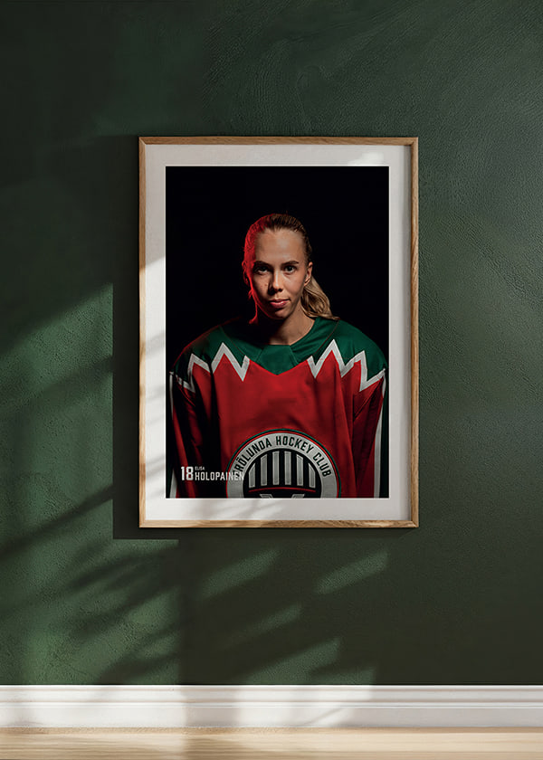 Poster Elisa Holopainen #18 Frölunda HC 2025/2026 crossfade