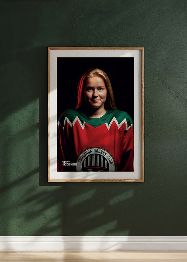 Poster Moa Stridh #19 Frölunda HC 2025/2026 crossfade